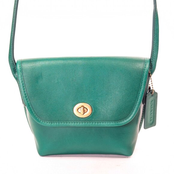 COACH Limited Edition Archive Turnlock Pouch Crossbody Shoulder Bag - Green - Picture 4 of 15